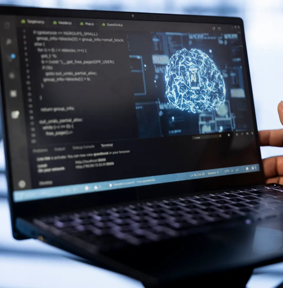 computer-scientist-using-laptop-data-center-updating-ai 1