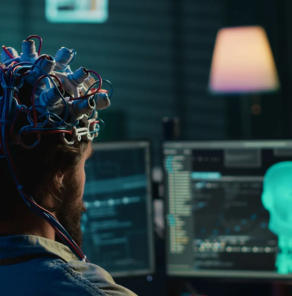 developer-with-eeg-headset-programming-brain-transfer-into-virtual-world 1